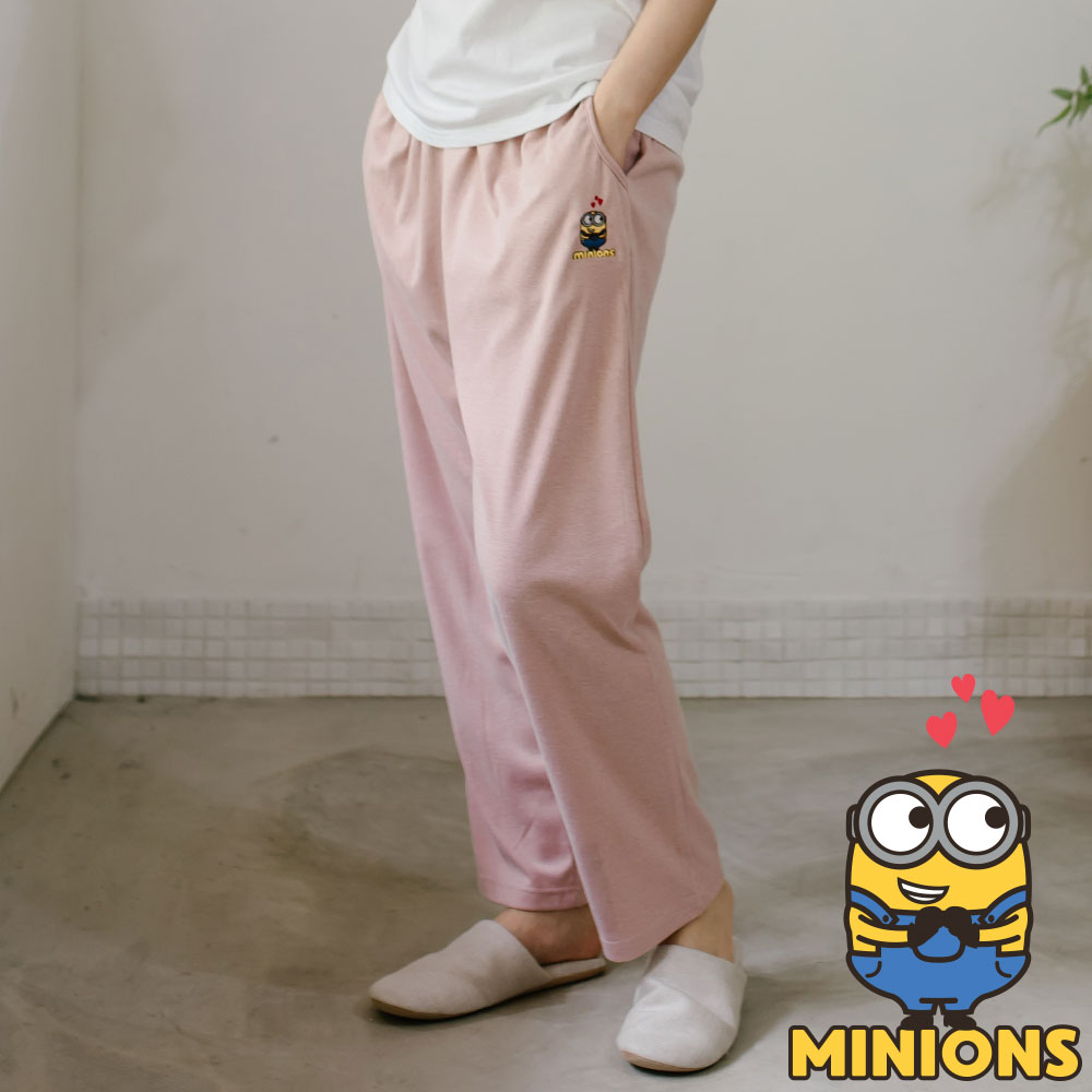 여성홈웨어바지 솔리드 미니언즈 포켓 다이마루 파자마 9부팬츠 디즈니잠옷바지