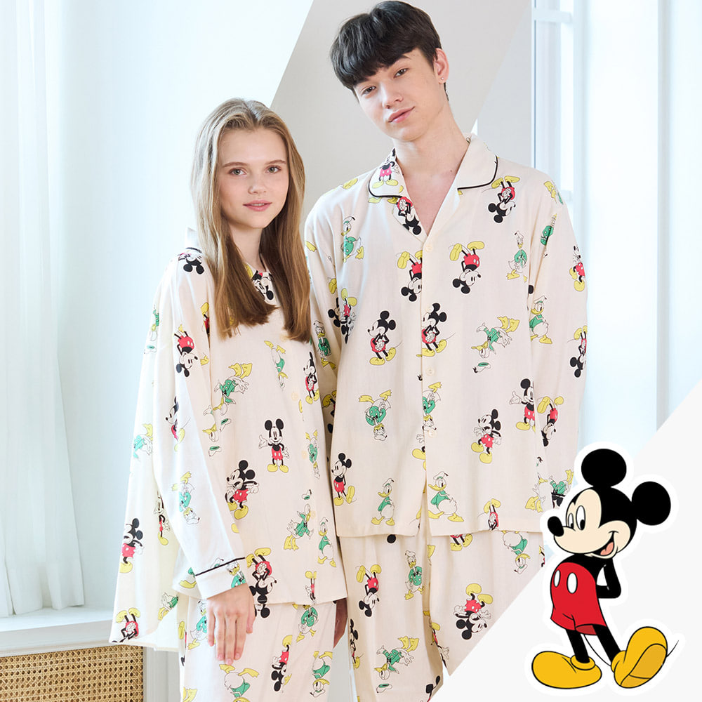 커플템 미키마우스 신혼부부파자마 디즈니 미키챔피언 잠옷 (셔츠형)