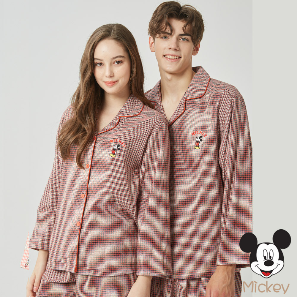 결혼선물 디즈니 잠옷 미키마우스 순면 커플 파자마 가을 긴팔홈웨어 (셔츠형)