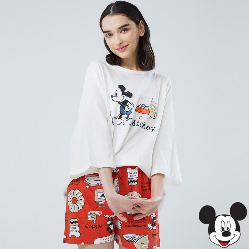 디즈니 미키마우스 잼잼 빅사이즈 여성잠옷세트 디즈니 3부팬츠 홈웨어