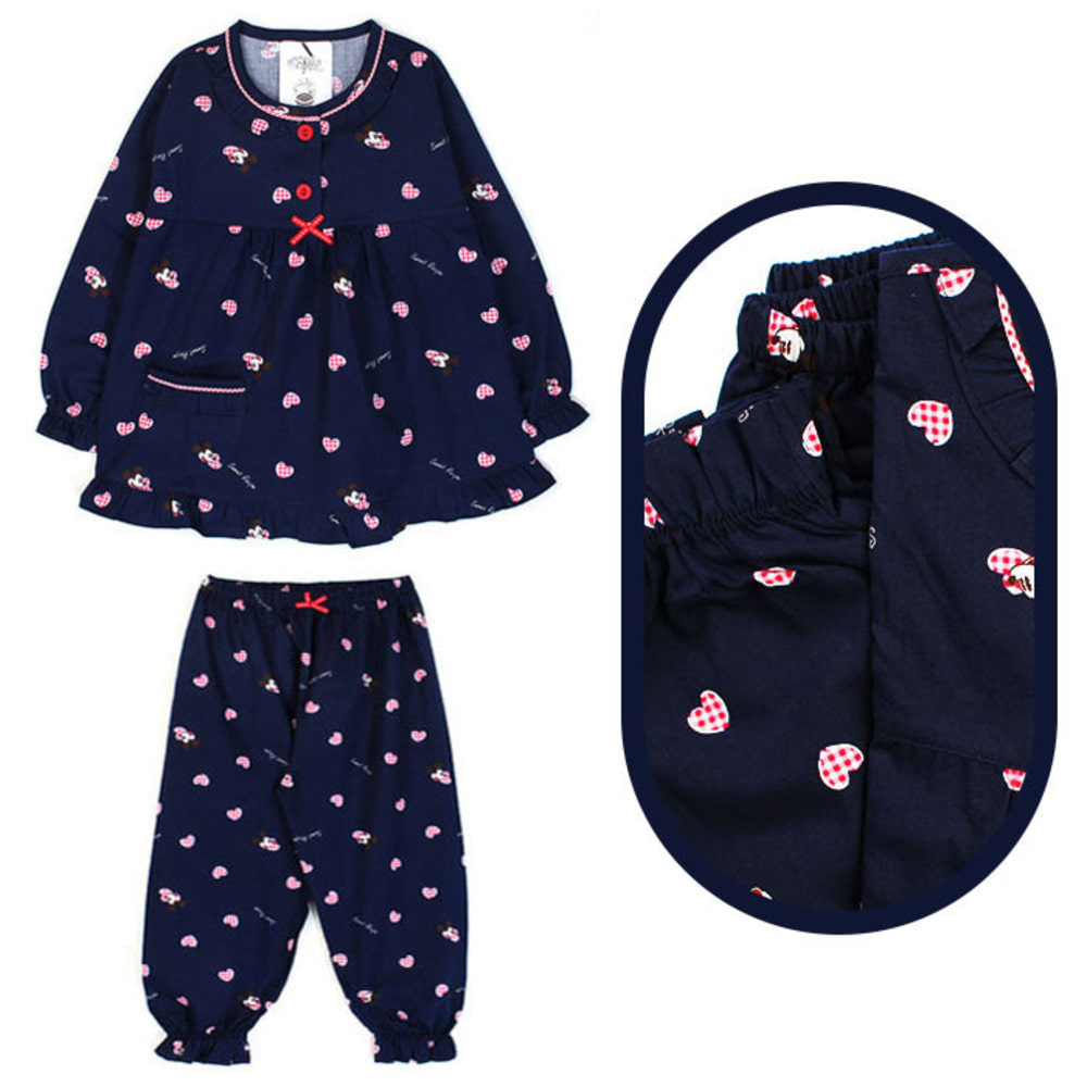 디즈니정품 미키마우스 초등학생잠옷 파자마 홈웨어 미키 실내복 (3~8세)