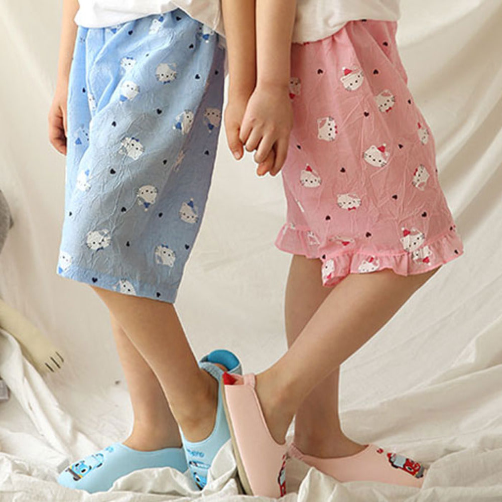 국내생산 남아 주니어 어린이 면혼방 5부 파자마 홈웨어 잠옷바지 (3~14세)