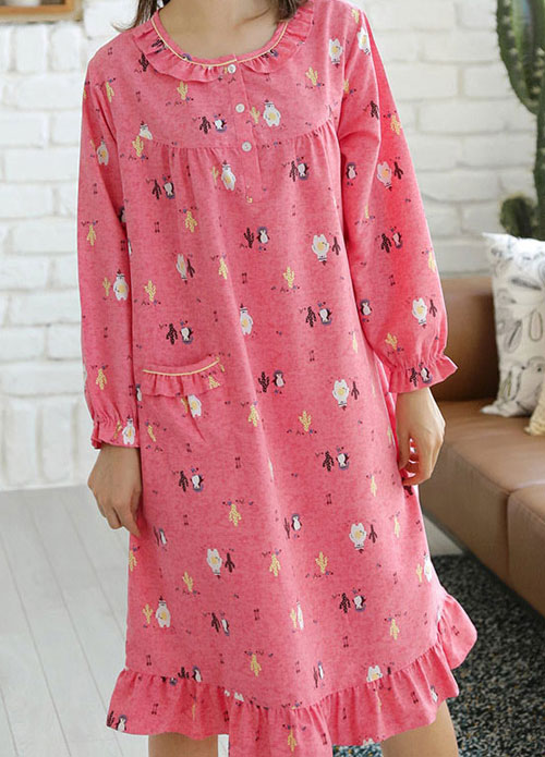 여성 원피스잠옷 인디언 수면파자마 홈웨어 파자마 홈드레스